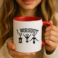I Work Out Funny Bottle Opener Coffee Mug thumb 3