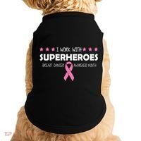 I Work With Superheroes Breast Cancer Awareness Month Doggie Tank thumb 0