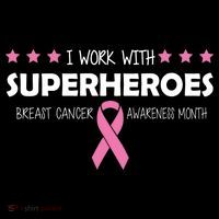I Work With Superheroes Breast Cancer Awareness Month T-Shirt thumb 7