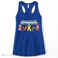 I Work With Superheroes Childhood Cancer Awareness Women's Tank Top thumb 0