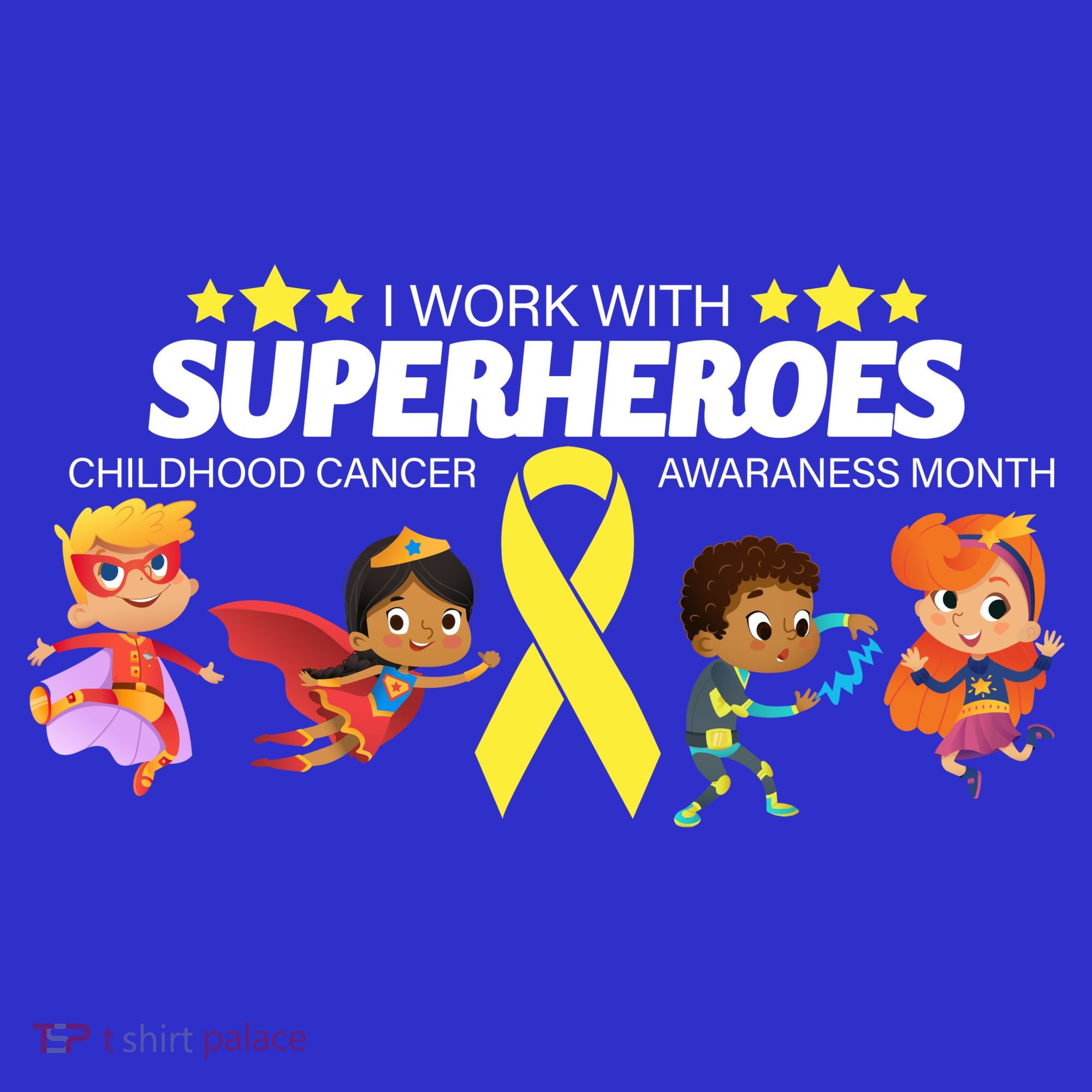 I Work With Superheroes Childhood Cancer Awareness Kids Hoodie