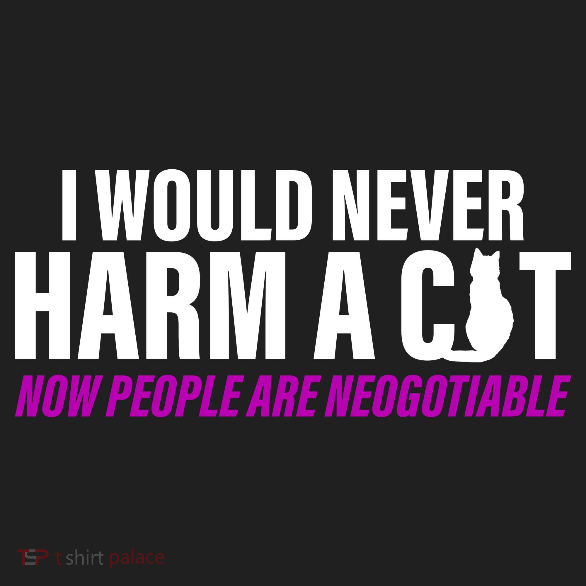 I Would Never Harm A Cat Now People Are Negotiable Beanie