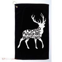 I Would Rather Be Hunting Golf Towel thumb 0