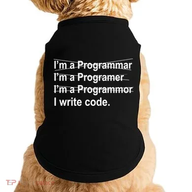 I Write Code Doggie Tank