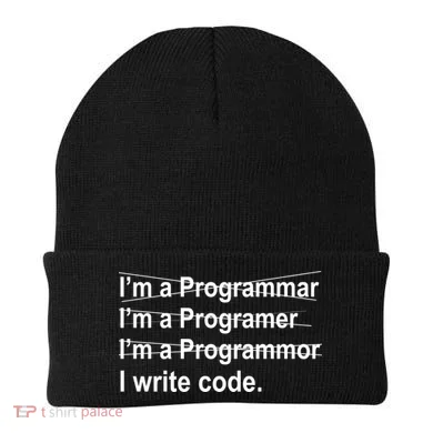 I Write Code Beanie