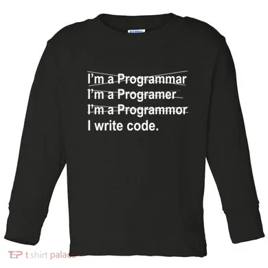 I Write Code Toddler Long Sleeve