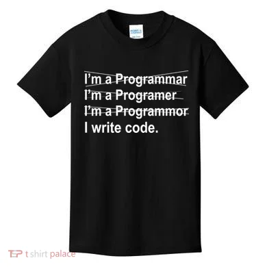 I Write Code Kids T-Shirt