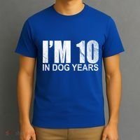 Im 10 In Dog Years Funny Birthday T-Shirt thumb 3