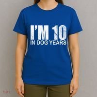 Im 10 In Dog Years Funny Birthday T-Shirt thumb 4