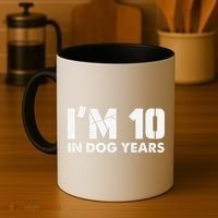 Im 10 In Dog Years Hilarious 70th Bday Coffee Mug thumb 4