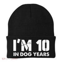 Im 10 In Dog Years Hilarious 70th Bday Beanie thumb 0