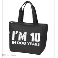 Im 10 In Dog Years Hilarious 70th Bday Tote Bag thumb 3