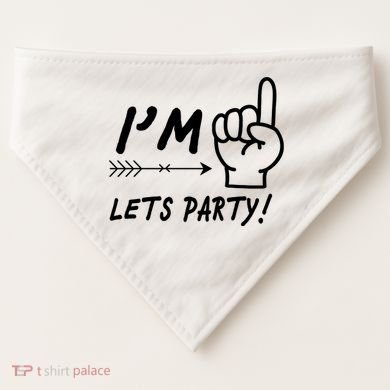 I'm 1 Lets Party! USA-Made Doggie Bandana