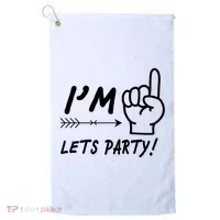 I'm 1 Lets Party! Golf Towel thumb 0