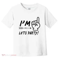 I'm 1 Lets Party! Toddler T-Shirt thumb 0