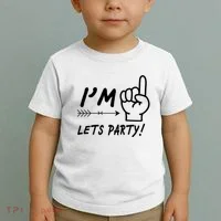 I'm 1 Lets Party! Toddler T-Shirt thumb 2