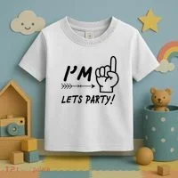 I'm 1 Lets Party! Toddler T-Shirt thumb 3