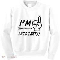 I'm 1 Lets Party! Kids Sweatshirt thumb 0