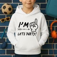 I'm 1 Lets Party! Kids Hoodie thumb 2