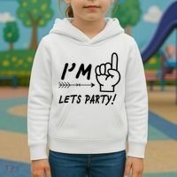 I'm 1 Lets Party! Kids Hoodie thumb 3