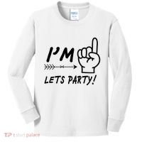 I'm 1 Lets Party! Kids Long Sleeve Shirt thumb 0