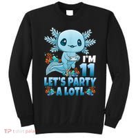 I'm 11 Let's Party A Lotl 11th Birthday 11 Year Old Axolotl  Sweatshirt thumb 0