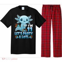 I'm 11 Let's Party A Lotl 11th Birthday 11 Year Old Axolotl  Pajama Set thumb 0