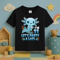 I'm 11 Let's Party A Lotl 11th Birthday 11 Year Old Axolotl  Toddler T-Shirt thumb 3