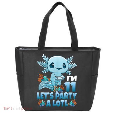 I'm 11 Let's Party A Lotl 11th Birthday 11 Year Old Axolotl  Tote Bag