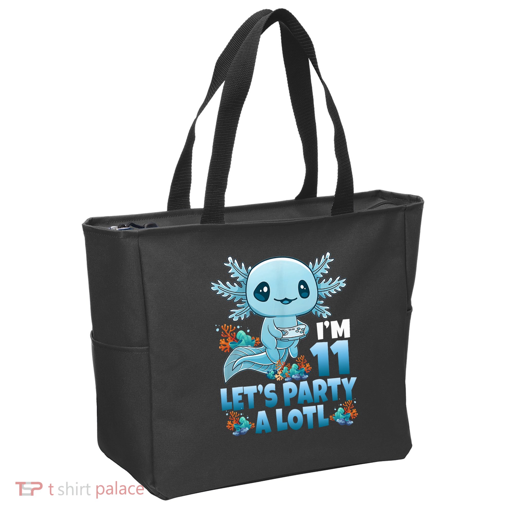I'm 11 Let's Party A Lotl 11th Birthday 11 Year Old Axolotl  Tote Bag