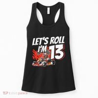 Im 13 Race Car Lets Roll 13th Birthday Go Kart Women's Tank Top thumb 0