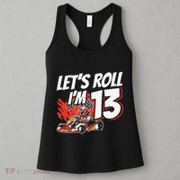 Im 13 Race Car Lets Roll 13th Birthday Go Kart Women's Tank Top thumb 3
