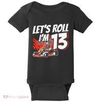 Im 13 Race Car Lets Roll 13th Birthday Go Kart Baby Bodysuit thumb 0