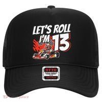 Im 13 Race Car Lets Roll 13th Birthday Go Kart Hat thumb 0