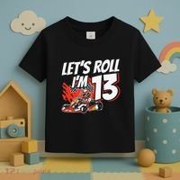 Im 13 Race Car Lets Roll 13th Birthday Go Kart Toddler T-Shirt thumb 3