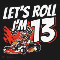 Im 13 Race Car Lets Roll 13th Birthday Go Kart Women's Long Sleeve Shirt thumb 2