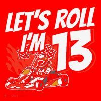 Im 13 Race Car Lets Roll 13th Birthday Go Kart Santa Hat thumb 1
