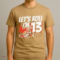 Im 13 Race Car Lets Roll 13th Birthday Go Kart T-Shirt thumb 3