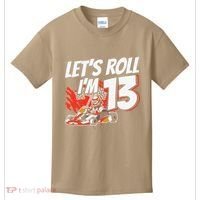 Im 13 Race Car Lets Roll 13th Birthday Go Kart Kids T-Shirt thumb 0
