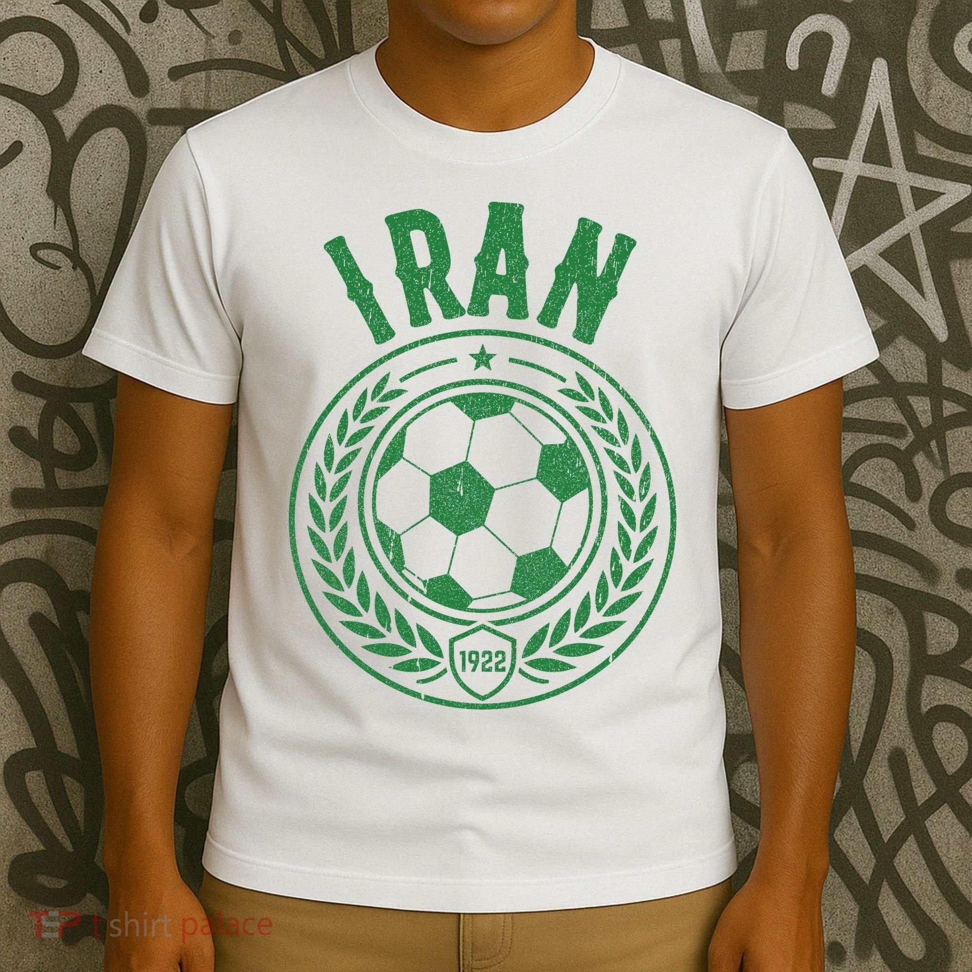 Iran 1922 Soccer Fan Vintage Football Emblem T-Shirt