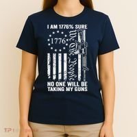 IM 1776 Sure No One Is Taking My Guns Pro Gun Usa Flag T-Shirt thumb 4