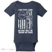 IM 1776 Sure No One Is Taking My Guns Pro Gun Usa Flag Baby Bodysuit thumb 0