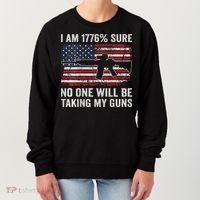 I'm 1776 Sure No One Is Taking My Guns AR15 USA Flag BACK Women's Sweatshirt thumb 0