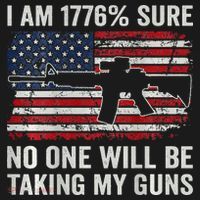 I'm 1776 Sure No One Is Taking My Guns AR15 USA Flag BACK Sweatshirt thumb 3