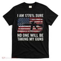 I'm 1776 Sure No One Is Taking My Guns AR15 USA Flag BACK T-Shirt thumb 0