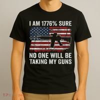 I'm 1776 Sure No One Is Taking My Guns AR15 USA Flag BACK T-Shirt thumb 3