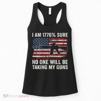 I'm 1776 Sure No One Is Taking My Guns AR15 USA Flag BACK Women's Tank Top thumb 0