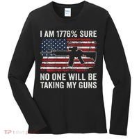 I'm 1776 Sure No One Is Taking My Guns AR15 USA Flag BACK Women's Long Sleeve Shirt thumb 0