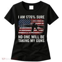 I'm 1776 Sure No One Is Taking My Guns AR15 USA Flag BACK Women's T-Shirt thumb 0