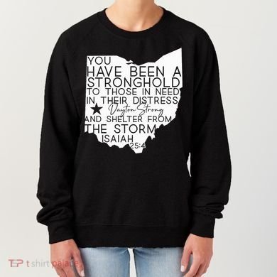 Isaiah 254 Dayton Strong Ohio Map Bible Verse Scripture Women's Sweatshirt